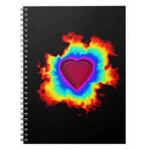 Psychedelic Aura Dual Heart Notitieboek