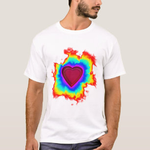 Psychedelic Aura Dual Heart T-shirt