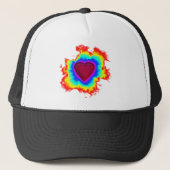 Psychedelic Aura Dual Heart Trucker Pet (Voorkant)