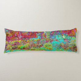 Psychedelic Autumn Gold en Aqua Garden Landscape Lichaamskussen