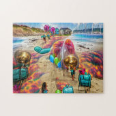 Psychedelic Balloons Welkom Thuispuzzel Legpuzzel (Horizontaal)