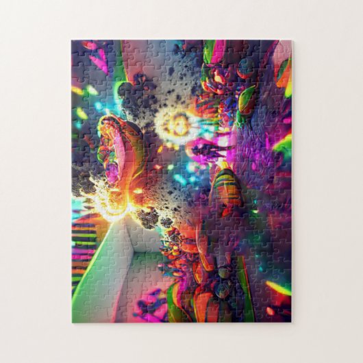 Psychedelic Balloons Welkom Thuispuzzel Legpuzzel (Verticaal)