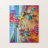 Psychedelic Balloons Welkom Thuispuzzel Legpuzzel (Verticaal)