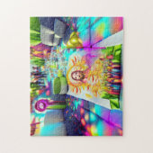 Psychedelic Balloons Welkom Thuispuzzel Legpuzzel (Verticaal)