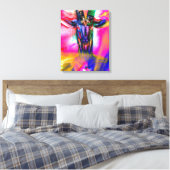 Psychedelic Baphomet Canvas Afdruk (Insitu (Slaapkamer))