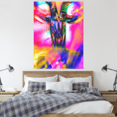 Psychedelic Baphomet Canvas Afdruk (Insitu (Slaapkamer))