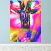 Psychedelic Baphomet Canvas Afdruk (Insitu (Houten vloer))