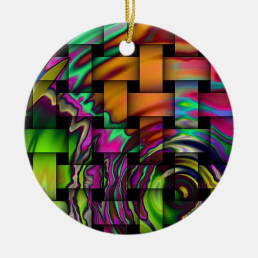 Psychedelic Basket Weave Ornament (Voorkant)