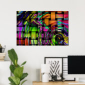 Psychedelic Basket Weave Poster (Thuiskantoor)