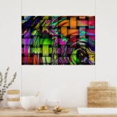 Psychedelic Basket Weave Poster (Keuken)