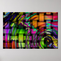 Psychedelic Basket Weave Poster