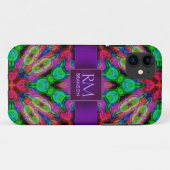 Psychedelic Batik Monogram Hoesje-Mate™ Case-Mate iPhone Case (Achterkant (horizontaal))
