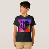 Psychedelic Be Kind Heart Design – Levendige regen T-shirt (Voorkant volledig)
