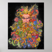 Psychedelic Beard Guy Poster (Voorkant)