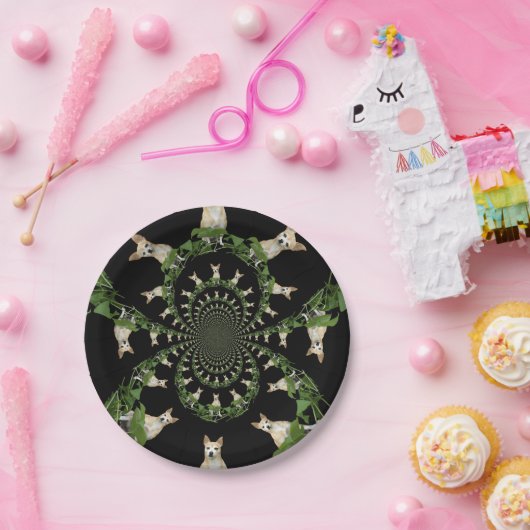 Psychedelic Beige Chihuahua Humorisa Papieren Bordje (Feest)