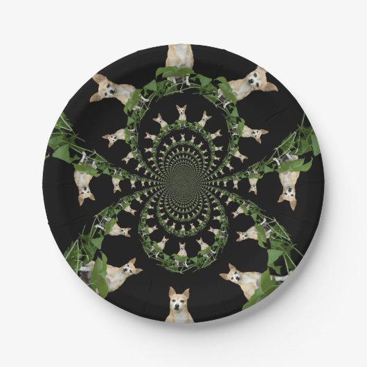 Psychedelic Beige Chihuahua Humorisa Papieren Bordje (Voorkant)