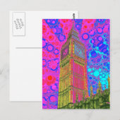 Psychedelic Big Ben Briefkaart (Voorkant / Achterkant)