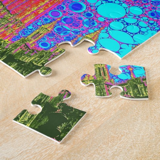 Psychedelic Big Ben Puzzle Legpuzzel (Zijkant)