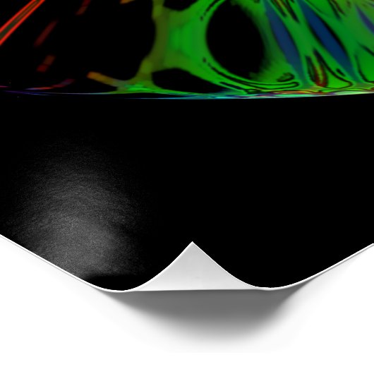 Psychedelic bio-hazard symbool (of wat u ook ziet) poster (Hoek)