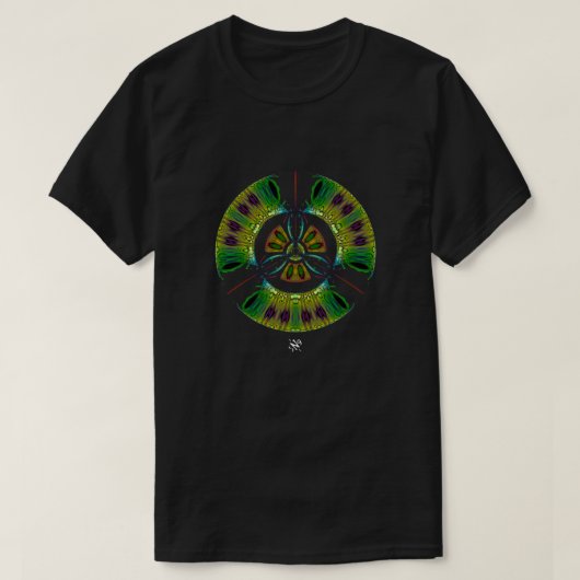 Psychedelic bio-hazard symbool (of wat u ook ziet) t-shirt (Design voorkant)