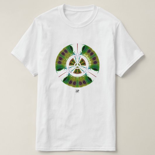 Psychedelic bio-hazard symbool (of wat u ook ziet) t-shirt (Design voorkant)