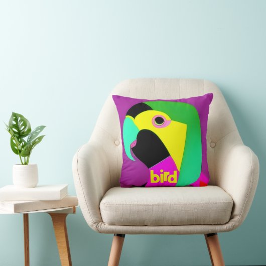 Psychedelic Bird op kwekerij Kussen (Stoel)