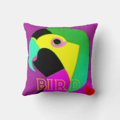 Psychedelic Bird op kwekerij Kussen (Achterkant)