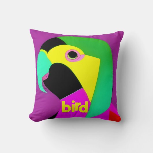 Psychedelic Bird op kwekerij Kussen (Voorkant)