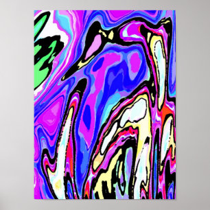 Psychedelic Bird ~ Print Halloween Abstract Modern