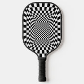 Psychedelic Black en White Pickleball Paddle (Voorkant)