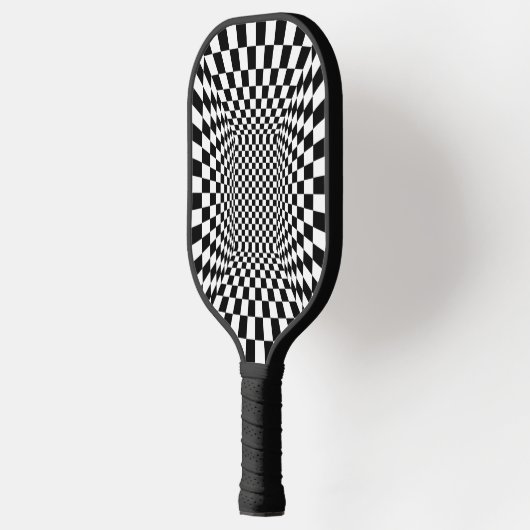 Psychedelic Black en White Pickleball Paddle (Links)