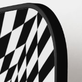 Psychedelic Black en White Pickleball Paddle (Links Detail)