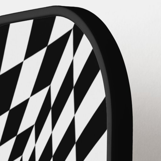 Psychedelic Black en White Pickleball Paddle (Links Detail)