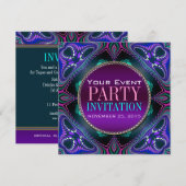 Psychedelic Blacklight Adult Party Uitnodiging (Voorkant / Achterkant)