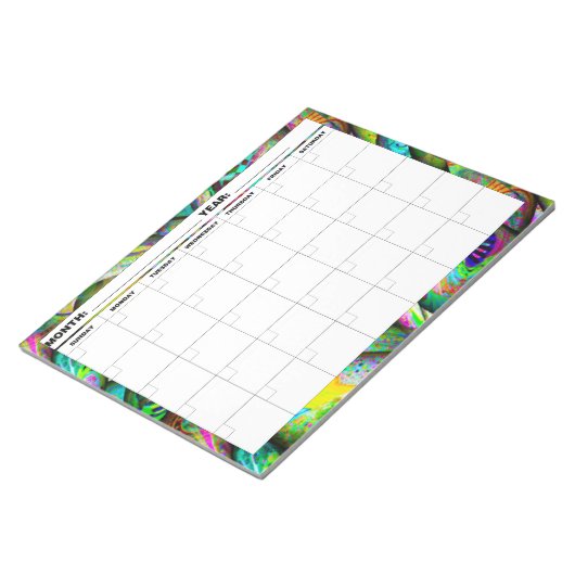 Psychedelic Blank Agenda Notitieblok (Schuin)