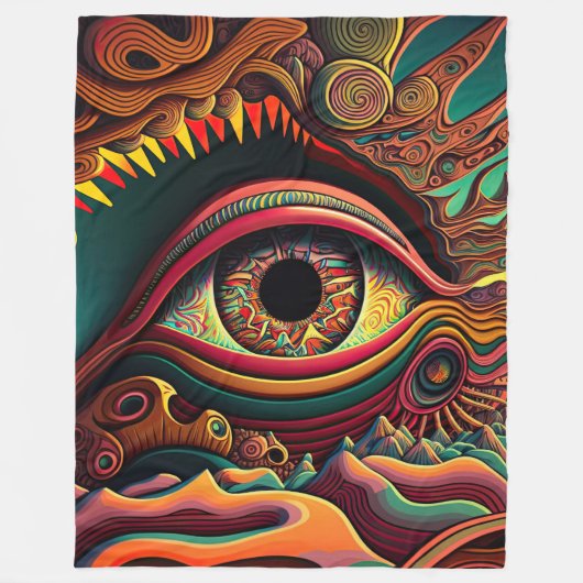 Psychedelic Blanket Fleece Deken (Voorkant)