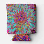 Psychedelic Blauwgroen Blue Abstract Decoratief Da Blikjeskoeler (Achterkant)