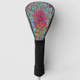 Psychedelic Blauwgroen Blue Abstract Decoratief Da Golfheadcover