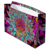 Psychedelic Blauwgroen Blue Abstract Decoratief Da Groot Cadeauzakje (Achterkant Gekanteld)
