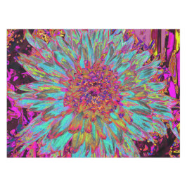 Psychedelic Blauwgroen Blue Abstract Decoratief Da Tafelkleed