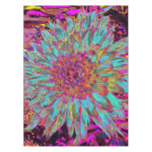 Psychedelic Blauwgroen Blue Abstract Decoratief Da Tafelkleed (Voorkant)