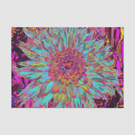 Psychedelic Blauwgroen Blue Abstract Decoratief Da Tissuepapier