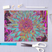 Psychedelic Blauwgroen Blue Abstract Decoratief Da Tissuepapier (Craft)