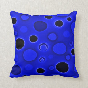 Psychedelic Blue Lava Lamp Bubbles Pillow Kussen