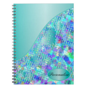 Psychedelic Blue met een Splatter van Stippen Noti Notitieboek