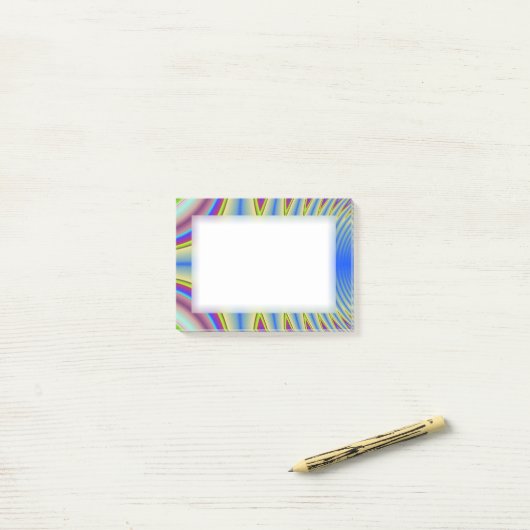 Psychedelic Blue Post-it® notes (Op bureau)