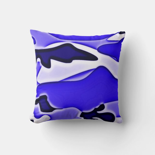 Psychedelic Blue SPECOPS Camo Kussen (Voorkant)