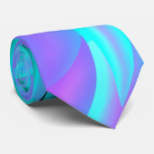 Psychedelic blue Water Swirl Stropdas (Opgerold)