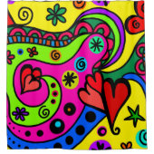 Psychedelic Bohemian Hippie Colorful Shower Curtai Douchegordijn (Voorkant)