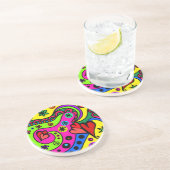 Psychedelic Bohemian Hippie Sandstone Onderzetters (Zijkant)